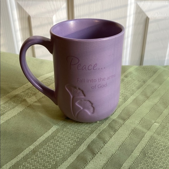 Mug Abbey Press Peace  Purple Ceramic Coffee with Spiritual  Scriptures Design - Picture 1 of 5